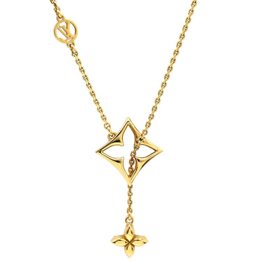 ルイヴィトン LOUIS VUITTON フラワーグラム ストラス M03246 ゴールド GP ストラス ネックレス モノグラムフラワー