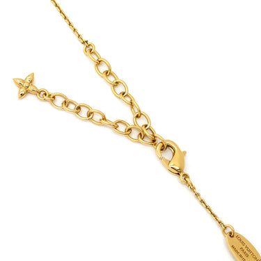 ルイヴィトン LOUIS VUITTON フラワーグラム ストラス M03246 ゴールド GP ストラス ネックレス モノグラムフラワー