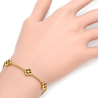 ルイヴィトン LOUIS VUITTON ブラスレ フラワーフル M68127 ゴールド GP ブレスレット LVサークル モノグラム・フラワー