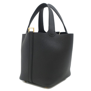 エルメス HERMES ピコタンロック 18 PM ブラック トリヨンクレマンス ハンドバッグ ゴールド金具 新品 未使用 黒 2026年製