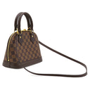 ルイヴィトン LOUIS VUITTON アルマBB N41221 ダミエエベヌ ダミエキャンバス 2WAYバッグ ゴールド金具 茶 ショルダーバッグ ハンドバッグ