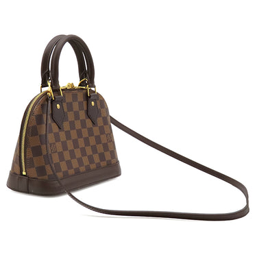 ルイヴィトン LOUIS VUITTON アルマBB N41221 ダミエエベヌ ダミエキャンバス 2WAYバッグ ゴールド金具 茶 ショルダーバッグ ハンドバッグ