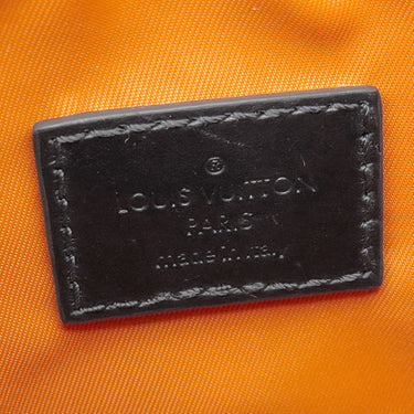 ルイヴィトン LOUIS VUITTON チョーク ナノ M44628 ノワール レザー モノグラムシャドウ ショルダーバッグ マットブラック金具 黒 オレンジ クロスボディバッグ