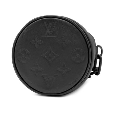 ルイヴィトン LOUIS VUITTON チョーク ナノ M44628 ノワール レザー モノグラムシャドウ ショルダーバッグ マットブラック金具 黒 オレンジ クロスボディバッグ