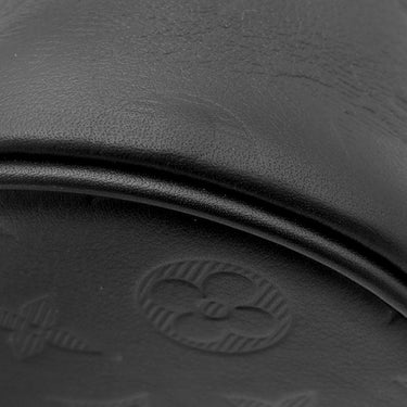 ルイヴィトン LOUIS VUITTON チョーク ナノ M44628 ノワール レザー モノグラムシャドウ ショルダーバッグ マットブラック金具 黒 オレンジ クロスボディバッグ