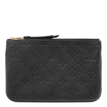 ルイヴィトン LOUIS VUITTON ポシェット ドゥーブルジップ M68568 ブラック モノグラムアンプラント ショルダーバッグ ゴールド金具 黒 クラッチ