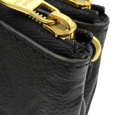 ルイヴィトン LOUIS VUITTON ポシェット ドゥーブルジップ M68568 ブラック モノグラムアンプラント ショルダーバッグ ゴールド金具 黒 クラッチ