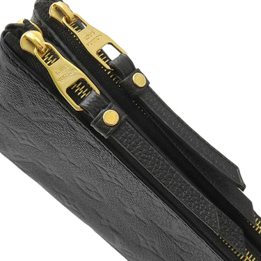 ルイヴィトン LOUIS VUITTON ポシェット ドゥーブルジップ M68568 ブラック モノグラムアンプラント ショルダーバッグ ゴールド金具 黒 クラッチ