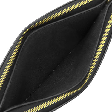 ルイヴィトン LOUIS VUITTON ポシェット ドゥーブルジップ M68568 ブラック モノグラムアンプラント ショルダーバッグ ゴールド金具 黒 クラッチ