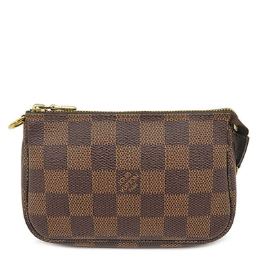 ルイヴィトン LOUIS VUITTON ミニ ポシェット アクセソワール N58009 ダミエエベヌ ダミエキャンバス アクセサリーポーチ 茶 ポーチ