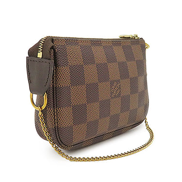 ルイヴィトン LOUIS VUITTON ミニ ポシェット アクセソワール N58009 ダミエエベヌ ダミエキャンバス アクセサリーポーチ 茶 ポーチ