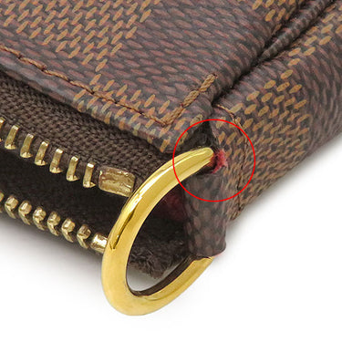 ルイヴィトン LOUIS VUITTON ミニ ポシェット アクセソワール N58009 ダミエエベヌ ダミエキャンバス アクセサリーポーチ 茶 ポーチ