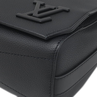 ルイヴィトン LOUIS VUITTON テイクオフ メッセンジャー M57080 ブラック グレインレザー ショルダーバッグ マットブラック金具 黒 斜め掛け