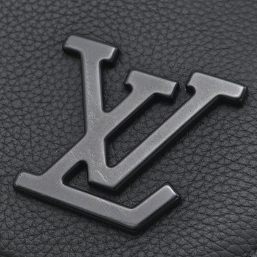 ルイヴィトン LOUIS VUITTON テイクオフ メッセンジャー M57080 ブラック グレインレザー ショルダーバッグ マットブラック金具 黒 斜め掛け