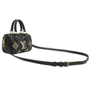 ルイヴィトン LOUIS VUITTON ナノ スピーディ M81456 ブラック×ベージュ モノグラムアンプラント バイカラーモノグラムアンプラントレザー 2WAYバッグ ゴールド金具 バイカラー