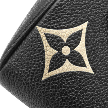 ルイヴィトン LOUIS VUITTON ナノ スピーディ M81456 ブラック×ベージュ モノグラムアンプラント バイカラーモノグラムアンプラントレザー 2WAYバッグ ゴールド金具 バイカラー