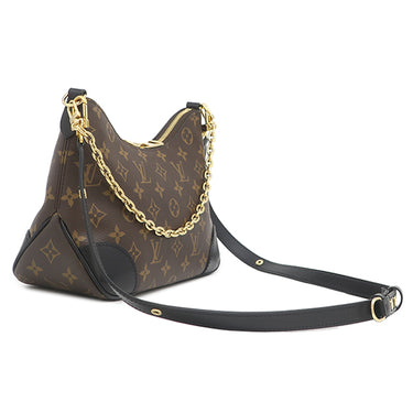 ルイヴィトン LOUIS VUITTON ブーローニュ PM M45831 ノワール モノグラムキャンバス 2WAYバッグ ゴールド金具 茶 黒 チェーンショルダー ハンドバッグ