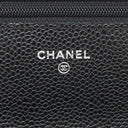 シャネル CHANEL マトラッセ チェーンウォレット AP0250 ブラック キャビアスキン チェーンウォレット シルバー金具 黒 ココマーク