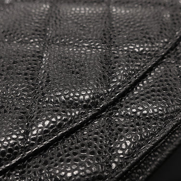 シャネル CHANEL マトラッセ チェーンウォレット AP0250 ブラック キャビアスキン チェーンウォレット シルバー金具 黒 ココマーク