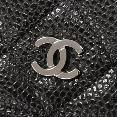 シャネル CHANEL マトラッセ チェーンウォレット AP0250 ブラック キャビアスキン チェーンウォレット シルバー金具 黒 ココマーク