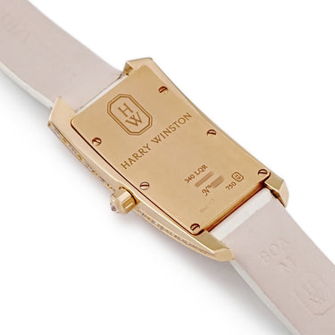 腕時計 ハリーウィンストン Harry Winston アヴェニュー 340LQR クオーツ レディース K18RG無垢 純正ダイヤ 白 シェル アベニュー