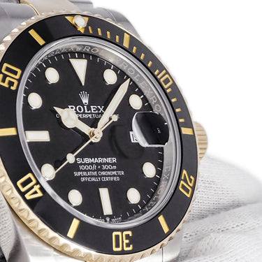 腕時計 ロレックス ROLEX サブマリーナー デイト 126613LN ランダム番 自動巻き メンズ ランダム番 K18YG×SS コンビ ブラック ベンツ針