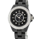 腕時計 シャネル CHANEL J12 33mm H3108 クオーツ レディース 純正ダイヤ ブラック セラミック 黒 アラビア