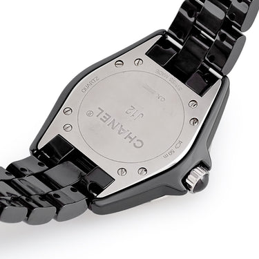 腕時計 シャネル CHANEL J12 33mm H3108 クオーツ レディース 純正ダイヤ ブラック セラミック 黒 アラビア