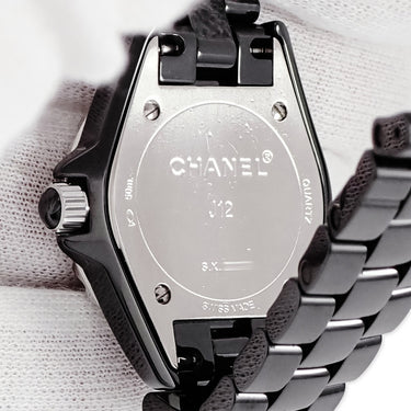 腕時計 シャネル CHANEL J12 29mm H2571 クオーツ レディース 純正ダイヤ ブラック セラミック 黒 アラビア