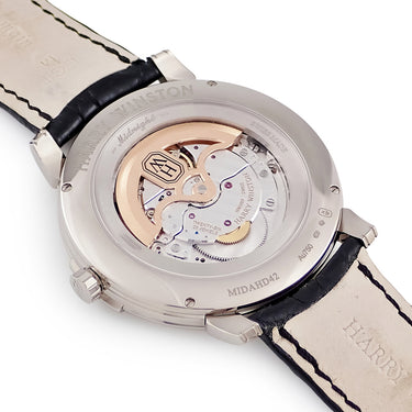腕時計 ハリーウィンストン Harry Winston ミッドナイト モノクローム オートマティック MIDAHD42WW003 自動巻き メンズ K18WG無垢
