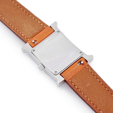腕時計 エルメス HERMES Hウォッチ PM HH1.210 クオーツ レディース ホワイト アラビア スクエア H型