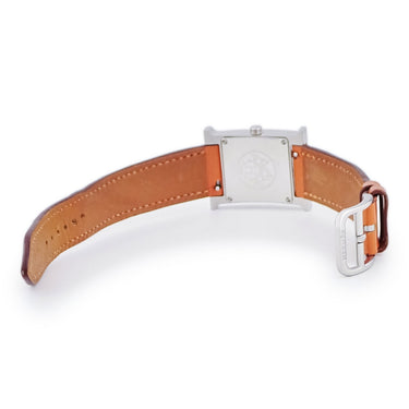 腕時計 エルメス HERMES Hウォッチ PM HH1.210 クオーツ レディース ホワイト アラビア スクエア H型