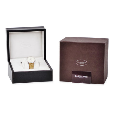 腕時計 パルミジャーニ・フルリエ PARMIGIANI FLEURIER トンダ 1950 PFC267-1262400 自動巻き メンズ K18WG無垢 純正ダイヤ アイボリー