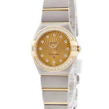 腕時計 オメガ OMEGA コンステレーション ポリッシュクォーツ 123.25.24.60.58.002 クオーツ レディース K18YG×SS 純正ダイヤ