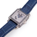 腕時計 ショパール CHOPARD ハッピースポーツ 27/6852-415 クオーツ レディース K18WG無垢 純正ダイヤ&ブラックダイヤ スクエア