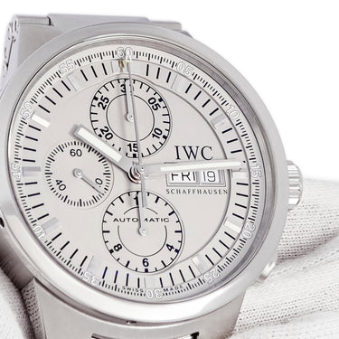 腕時計 IWC IWC GST クロノグラフ ラトラパンテ IW371508 自動巻き メンズ グレー スプリットセコンド デイデイト バー