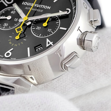 腕時計 ルイヴィトン LOUIS VUITTON タンブール トゥエンティ エルプリメロ クロノグラフ QA1740 自動巻き メンズ ブラウン 限定