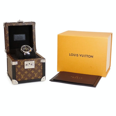 腕時計 ルイヴィトン LOUIS VUITTON タンブール トゥエンティ エルプリメロ クロノグラフ QA1740 自動巻き メンズ ブラウン 限定