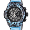 腕時計 ウブロ HUBLOT ビッグバン ウニコ カーボン スカイブルー 421.QL.1110.RX.JPN 自動巻き メンズ 新品同様 水色 ブラック 限定