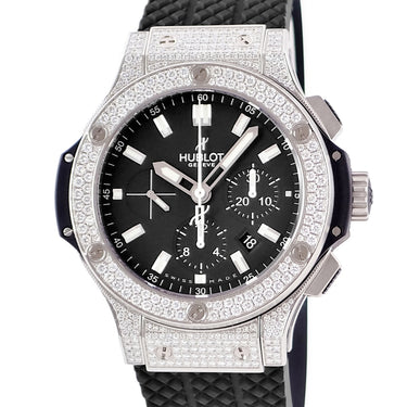 腕時計 ウブロ HUBLOT ビッグバン エボリューション スチール パヴェ 301.SX.1170.RX.1704 自動巻き メンズ メーカーOH済 純正ダイヤ