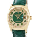 腕時計 ロレックス ROLEX デイデイト 36 118138 ランダム番 自動巻き メンズ ランダム番 K18YG無垢 純正ダイヤ グリーン 緑 アラビア