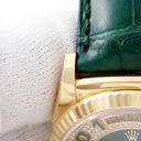 腕時計 ロレックス ROLEX デイデイト 36 118138 ランダム番 自動巻き メンズ ランダム番 K18YG無垢 純正ダイヤ グリーン 緑 アラビア