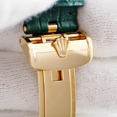 腕時計 ロレックス ROLEX デイデイト 36 118138 ランダム番 自動巻き メンズ ランダム番 K18YG無垢 純正ダイヤ グリーン 緑 アラビア