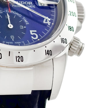 腕時計 チュードル TUDOR クロノタイム タイガー 79280 B番 自動巻き メンズ B番 ブルー タイガー・ウッズ クロノグラフ チューダー