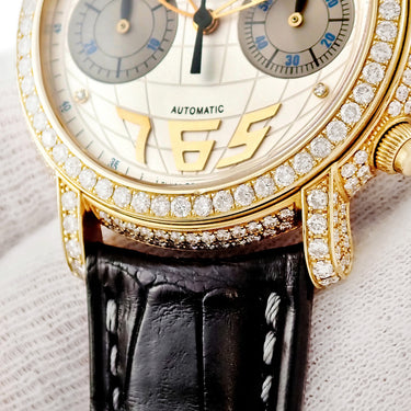 腕時計 オーデマピゲ AUDEMARS PIGUET ジュール オーデマ 25999BA.ZZ.D088CR.01 自動巻き メンズ K18YG無垢 純正ダイヤ クロノグラフ