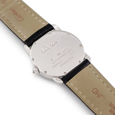 腕時計 カルティエ Cartier ロンド ルイ カルティエ SM WR000251 クオーツ レディース K18WG無垢 純正ダイヤ アイボリー 青針