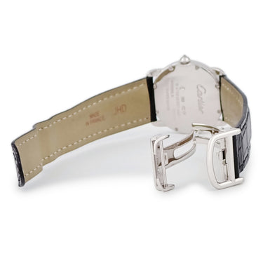 腕時計 カルティエ Cartier ロンド ルイ カルティエ SM WR000251 クオーツ レディース K18WG無垢 純正ダイヤ アイボリー 青針