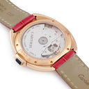 腕時計 カルティエ Cartier クレ ドゥ カルティエ 35mm WJCL0013 自動巻き レディース K18PG無垢 純正ダイヤ デイト ローマン 青針