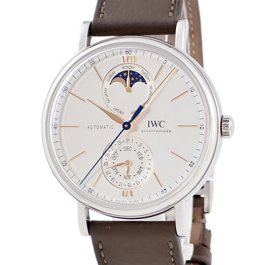 腕時計 IWC IWC ポートフィノ コンプリートカレンダー IW359001 自動巻き メンズ ムーンフェイズ シルバー ローマン バー
