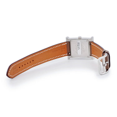 腕時計 エルメス HERMES Hウォッチ PM HH1.210 クオーツ レディース シルバー アラビア スクエア H型